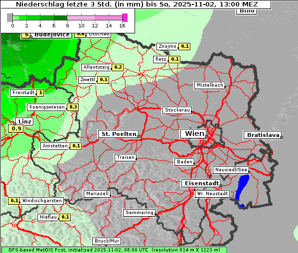 Niederschlag, 2. 11. 2025