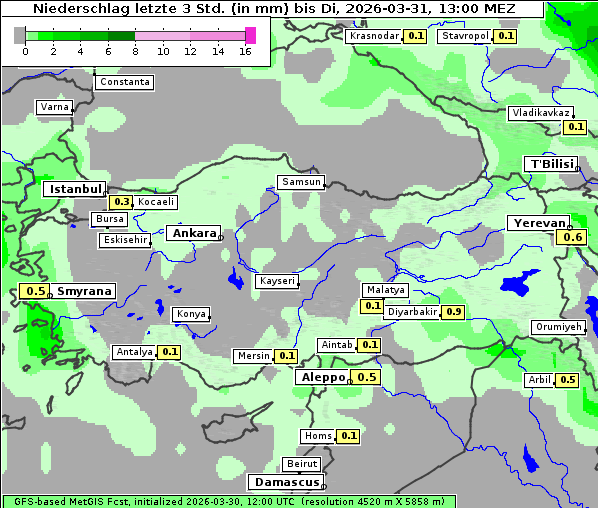 Niederschlag, 31. 3. 2026