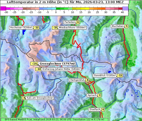 Temperatur, 23. 3. 2026