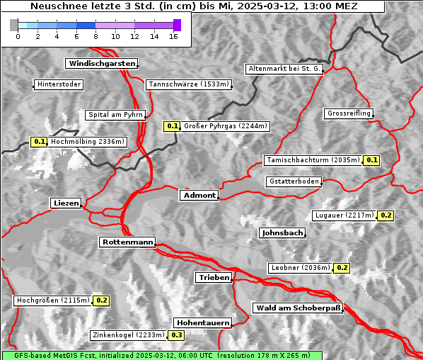 Neuschnee, 12. 3. 2025