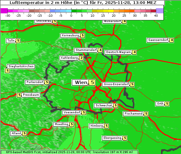 Temperatur, 28. 11. 2025