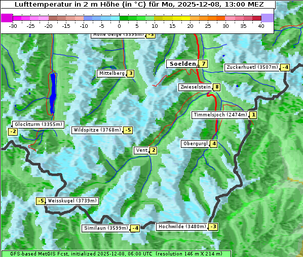 Temperatur, 8. 12. 2025