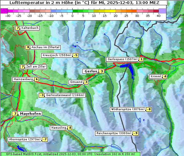Temperatur, 3. 12. 2025