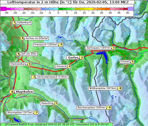 Temperatur, 5. 2. 2026