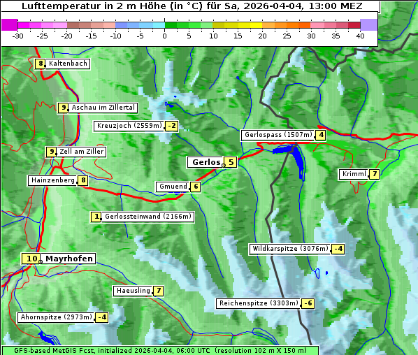 Temperatur, 4. 4. 2026