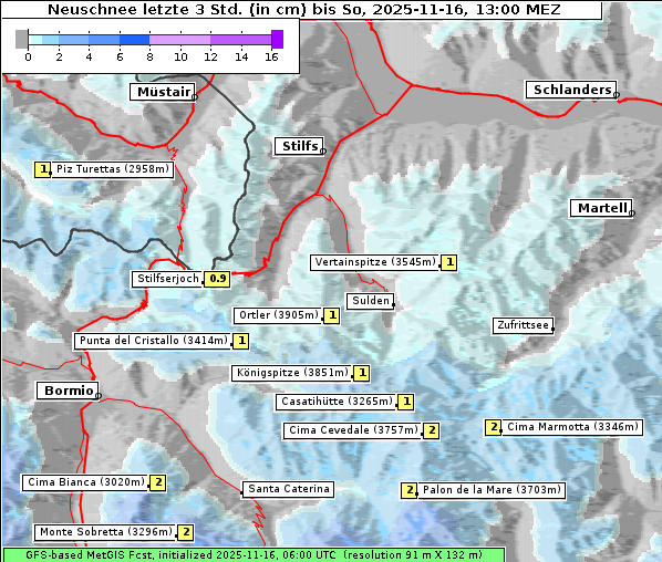 Neuschnee, 16. 11. 2025