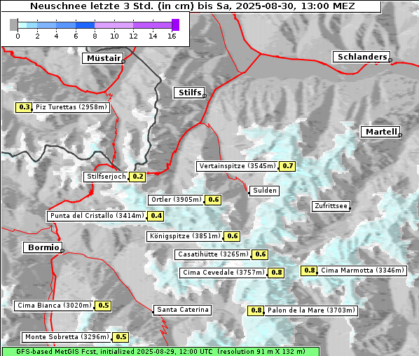 Neuschnee, 30. 8. 2025
