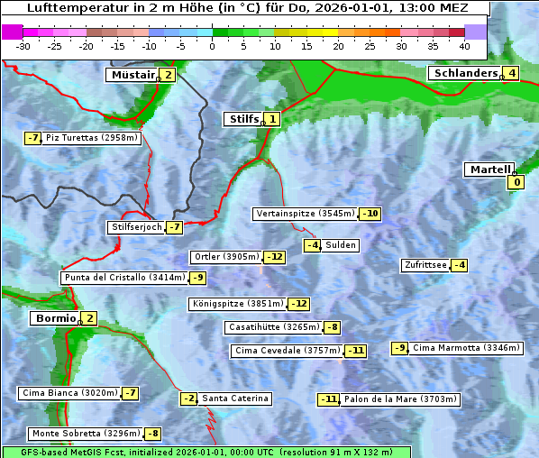 Temperatur, 1. 1. 2026
