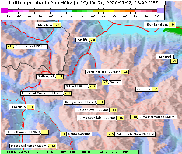 Temperatur, 8. 1. 2026