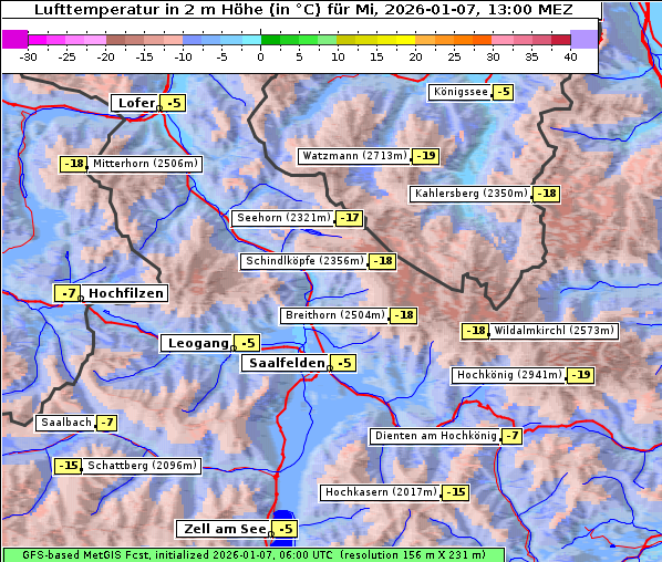 Temperatur, 7. 1. 2026