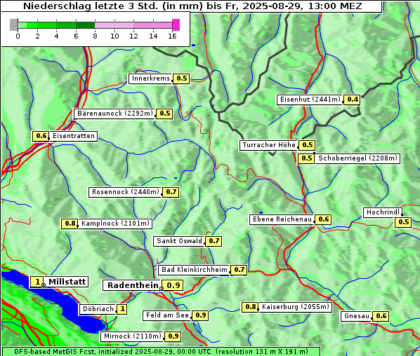 Niederschlag, 29. 8. 2025