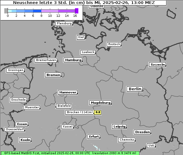 Neuschnee, 26. 2. 2025