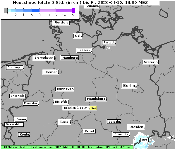 Neuschnee, 10. 4. 2026