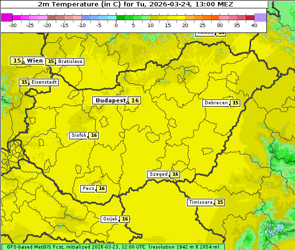 Temperatur, 24. 3. 2026