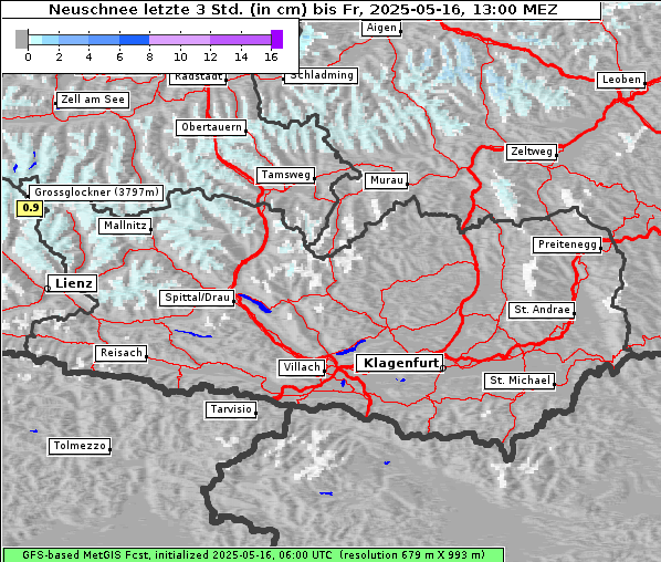 Neuschnee, 16. 5. 2025