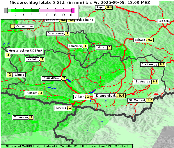 Niederschlag, 5. 9. 2025
