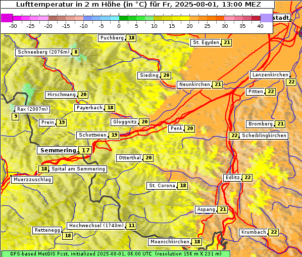 Temperatur, 1. 8. 2025