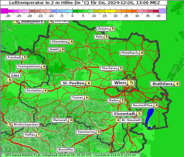 Temperatur, 26. 12. 2024