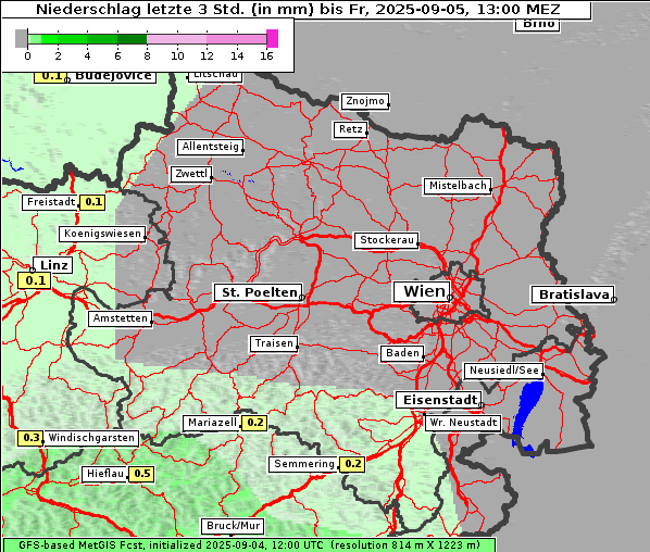 Niederschlag, 5. 9. 2025