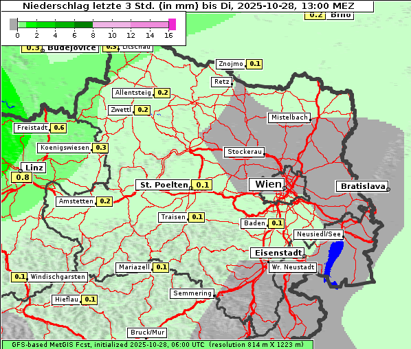 Niederschlag, 28. 10. 2025
