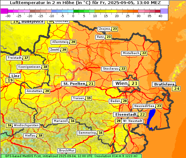 Temperatur, 5. 9. 2025