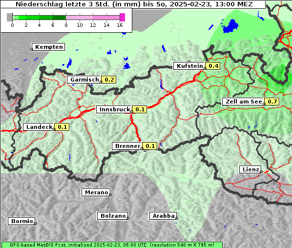 Niederschlag, 23. 2. 2025