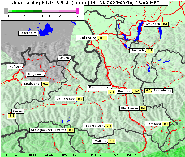 Niederschlag, 16. 9. 2025