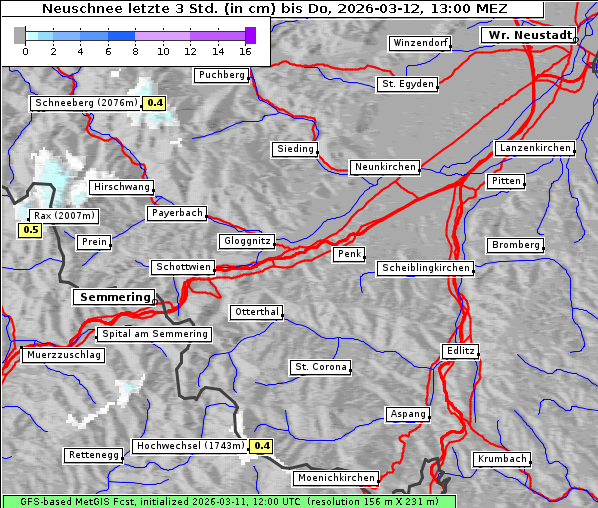 Neuschnee, 12. 3. 2026