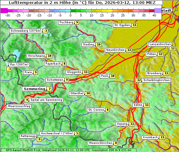 Temperatur, 12. 3. 2026