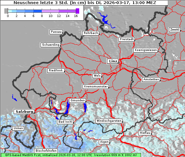 Neuschnee, 17. 3. 2026