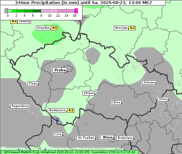 Niederschlag, 23. 8. 2025
