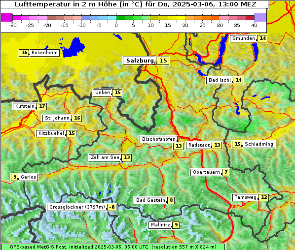 Temperatur, 6. 3. 2025