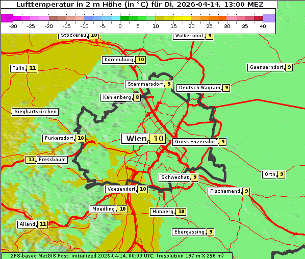 Temperatur, 14. 4. 2026