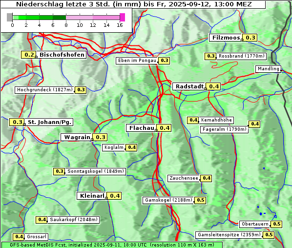 Niederschlag, 12. 9. 2025