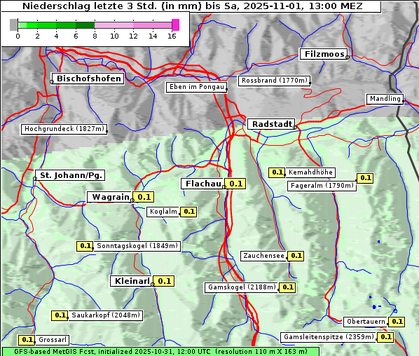 Niederschlag, 1. 11. 2025