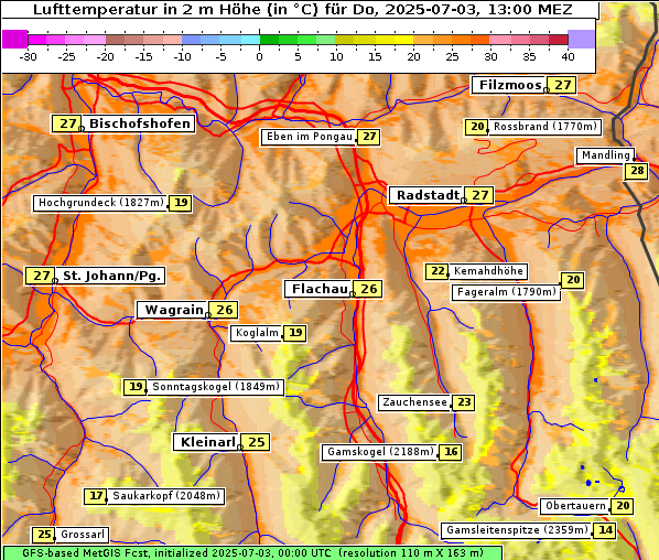 Temperatur, 3. 7. 2025