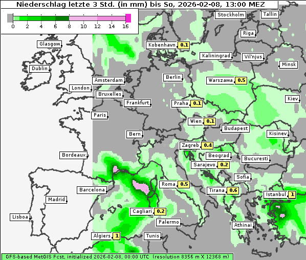 Niederschlag, 8. 2. 2026