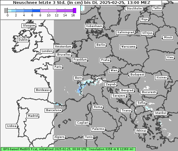 Neuschnee, 25. 2. 2025