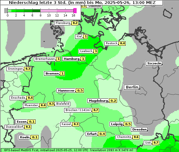 Niederschlag, 26. 5. 2025