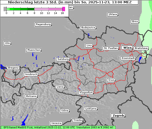 Niederschlag, 23. 11. 2025