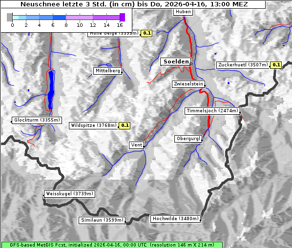Neuschnee, 16. 4. 2026