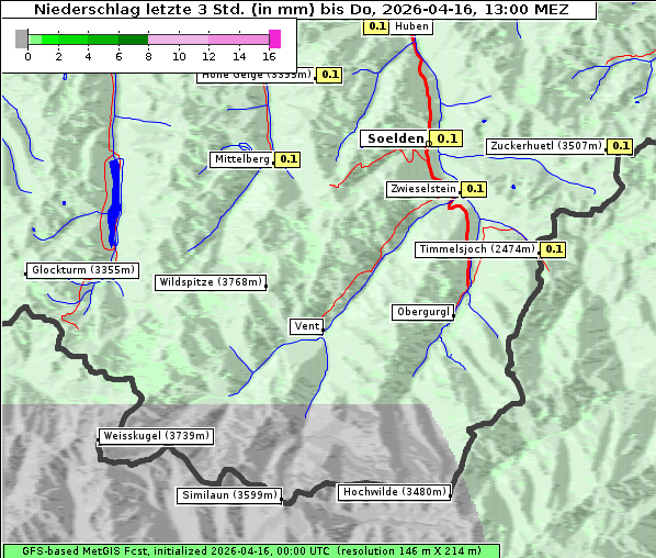 Niederschlag, 16. 4. 2026