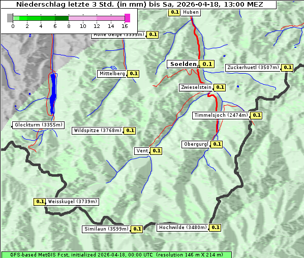 Niederschlag, 18. 4. 2026
