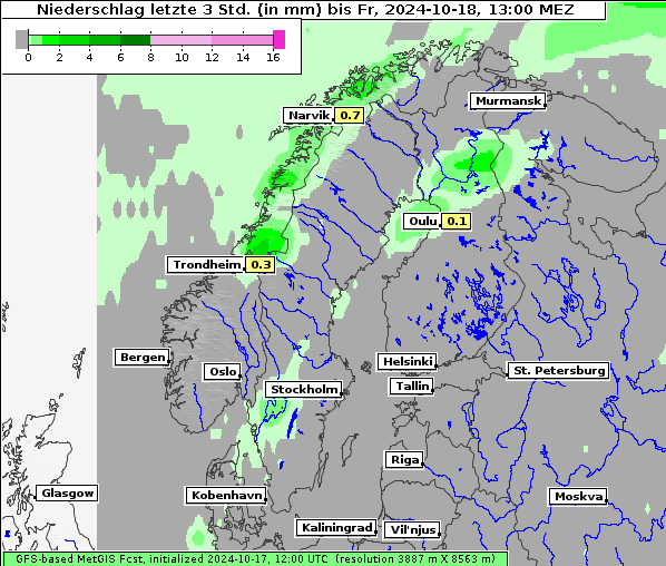 Niederschlag, 18. 10. 2024