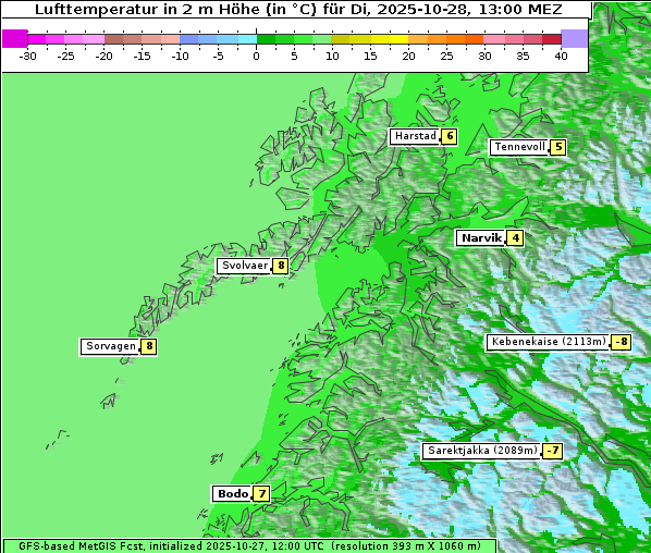 Temperatur, 28. 10. 2025