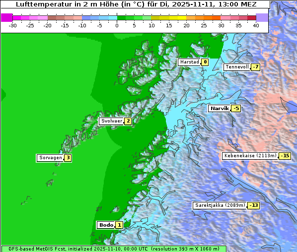 Temperatur, 11. 11. 2025
