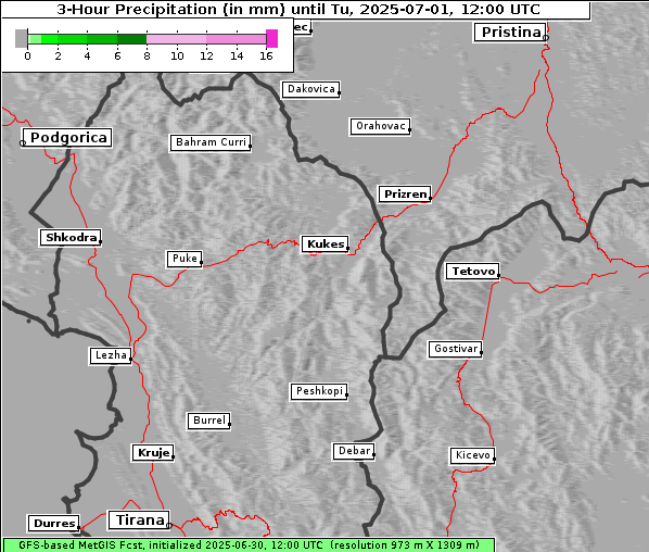 Niederschlag, 1. 7. 2025