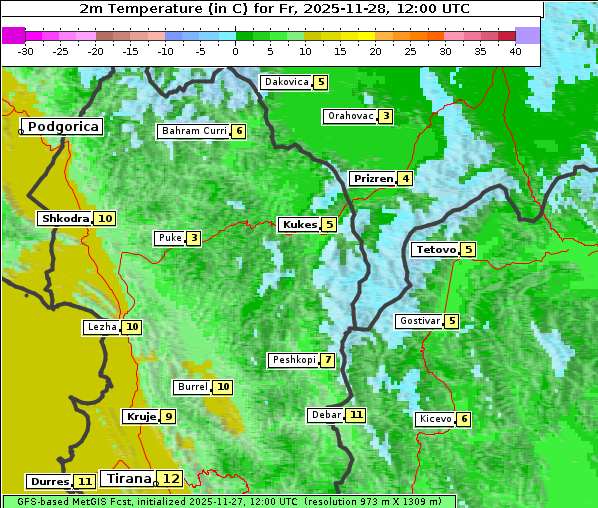 Temperatur, 28. 11. 2025