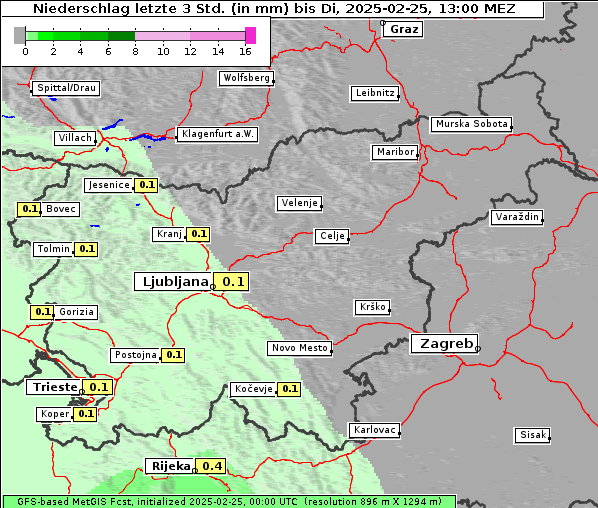 Niederschlag, 25. 2. 2025