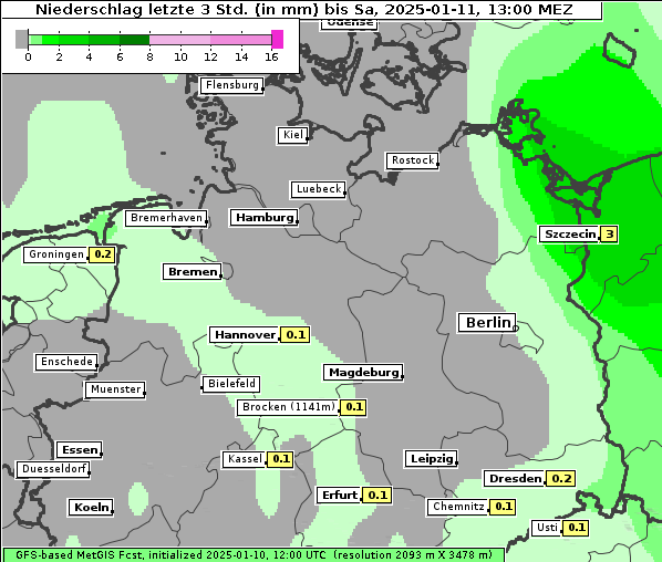 Niederschlag, 11. 1. 2025
